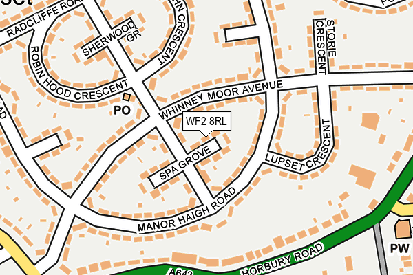 WF2 8RL map - OS OpenMap – Local (Ordnance Survey) WF2 8RL map - OS OpenMap – Local (Ordnance Survey)