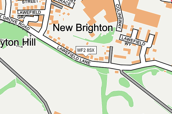 WF2 8SX map - OS OpenMap – Local (Ordnance Survey) WF2 8SX map - OS OpenMap – Local (Ordnance Survey)