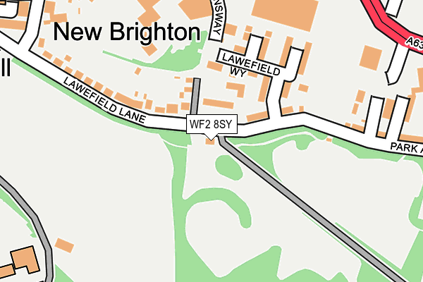 WF2 8SY map - OS OpenMap – Local (Ordnance Survey) WF2 8SY map - OS OpenMap – Local (Ordnance Survey)