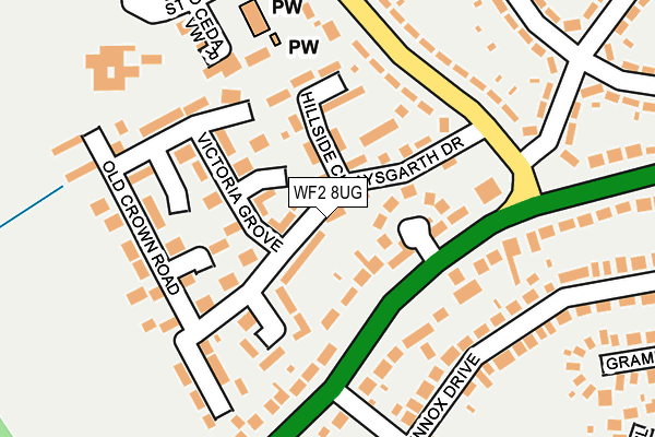 WF2 8UG map - OS OpenMap – Local (Ordnance Survey) WF2 8UG map - OS OpenMap – Local (Ordnance Survey)