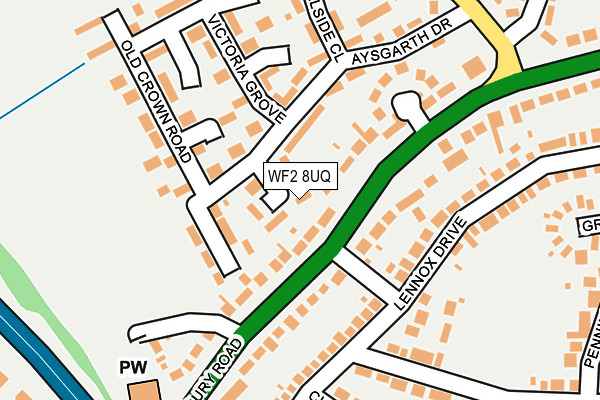WF2 8UQ map - OS OpenMap – Local (Ordnance Survey) WF2 8UQ map - OS OpenMap – Local (Ordnance Survey)