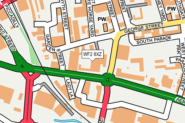 WF2 8XZ map - OS OpenMap – Local (Ordnance Survey) WF2 8XZ map - OS OpenMap – Local (Ordnance Survey)