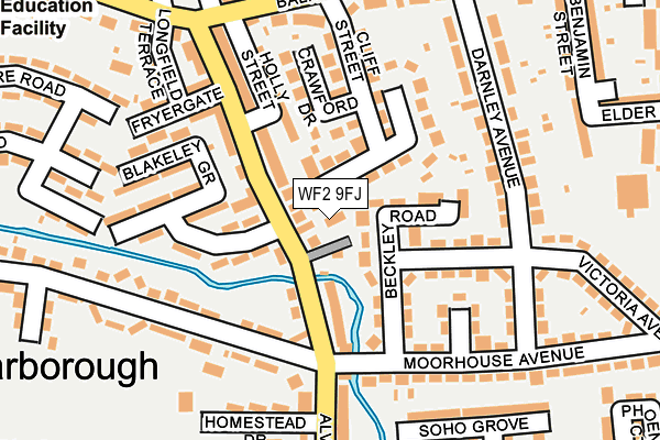 WF2 9FJ map - OS OpenMap – Local (Ordnance Survey) WF2 9FJ map - OS OpenMap – Local (Ordnance Survey)