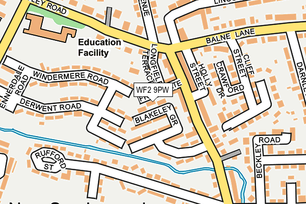 WF2 9PW map - OS OpenMap – Local (Ordnance Survey) WF2 9PW map - OS OpenMap – Local (Ordnance Survey)