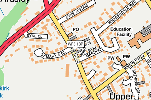 WF3 1BP map - OS OpenMap – Local (Ordnance Survey) WF3 1BP map - OS OpenMap – Local (Ordnance Survey)