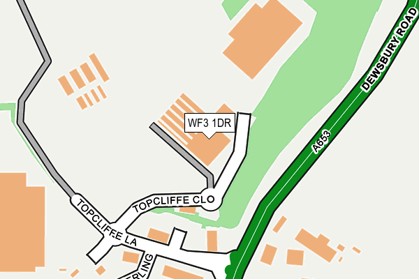 WF3 1DR map - OS OpenMap – Local (Ordnance Survey) WF3 1DR map - OS OpenMap – Local (Ordnance Survey)