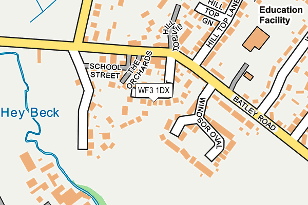 WF3 1DX map - OS OpenMap – Local (Ordnance Survey) WF3 1DX map - OS OpenMap – Local (Ordnance Survey)