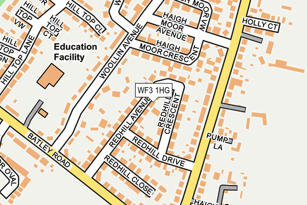 WF3 1HG map - OS OpenMap – Local (Ordnance Survey) WF3 1HG map - OS OpenMap – Local (Ordnance Survey)