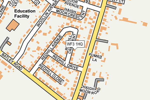 WF3 1HQ map - OS OpenMap – Local (Ordnance Survey) WF3 1HQ map - OS OpenMap – Local (Ordnance Survey)