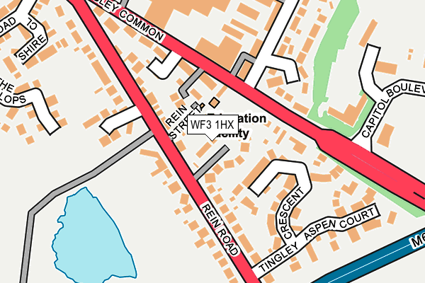 WF3 1HX map - OS OpenMap – Local (Ordnance Survey) WF3 1HX map - OS OpenMap – Local (Ordnance Survey)