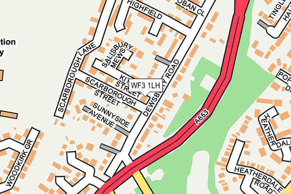 WF3 1LH map - OS OpenMap – Local (Ordnance Survey) WF3 1LH map - OS OpenMap – Local (Ordnance Survey)