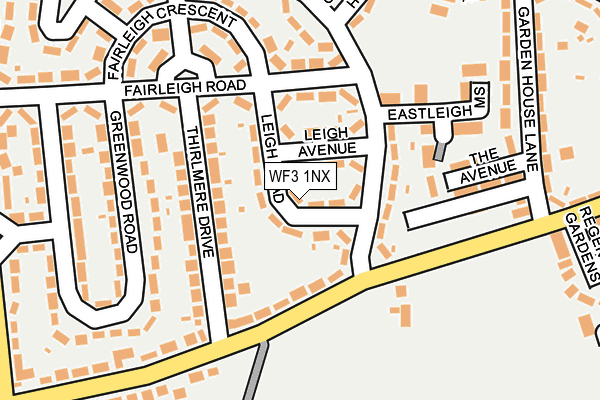 WF3 1NX map - OS OpenMap – Local (Ordnance Survey) WF3 1NX map - OS OpenMap – Local (Ordnance Survey)