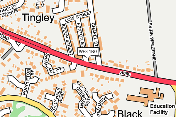 WF3 1RG map - OS OpenMap – Local (Ordnance Survey) WF3 1RG map - OS OpenMap – Local (Ordnance Survey)