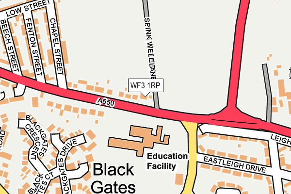 WF3 1RP map - OS OpenMap – Local (Ordnance Survey) WF3 1RP map - OS OpenMap – Local (Ordnance Survey)