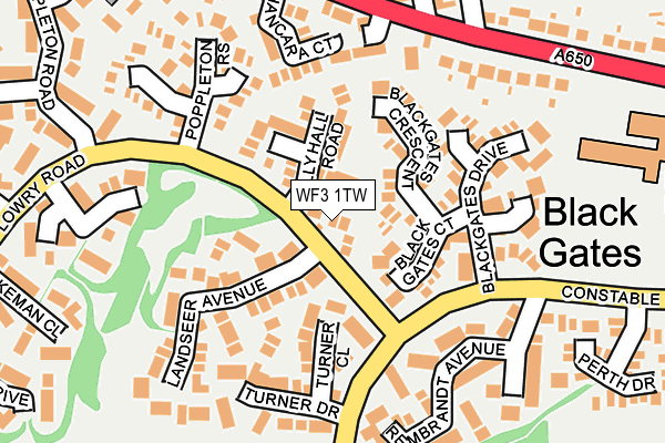 WF3 1TW map - OS OpenMap – Local (Ordnance Survey) WF3 1TW map - OS OpenMap – Local (Ordnance Survey)