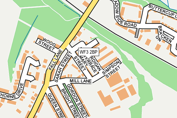 WF3 2BP map - OS OpenMap – Local (Ordnance Survey) WF3 2BP map - OS OpenMap – Local (Ordnance Survey)