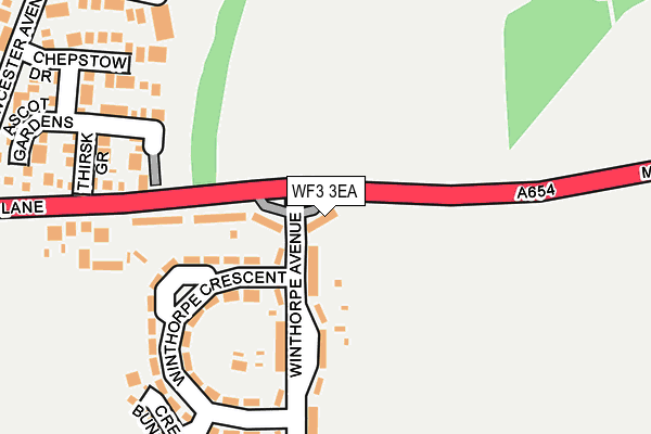 WF3 3EA map - OS OpenMap – Local (Ordnance Survey) WF3 3EA map - OS OpenMap – Local (Ordnance Survey)