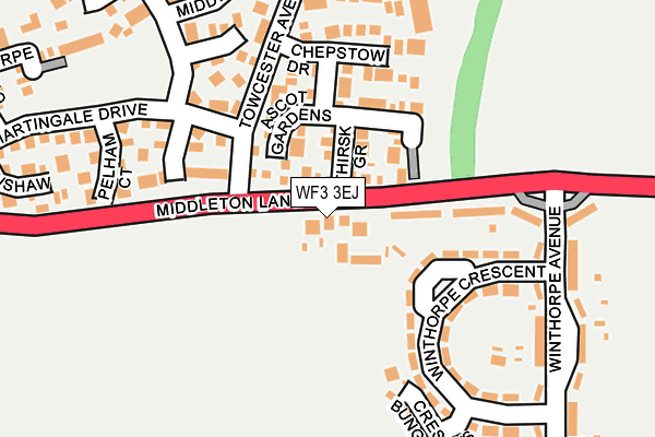 WF3 3EJ map - OS OpenMap – Local (Ordnance Survey) WF3 3EJ map - OS OpenMap – Local (Ordnance Survey)