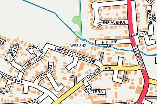 WF3 3HZ map - OS OpenMap – Local (Ordnance Survey) WF3 3HZ map - OS OpenMap – Local (Ordnance Survey)