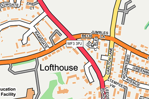 WF3 3PJ map - OS OpenMap – Local (Ordnance Survey) WF3 3PJ map - OS OpenMap – Local (Ordnance Survey)