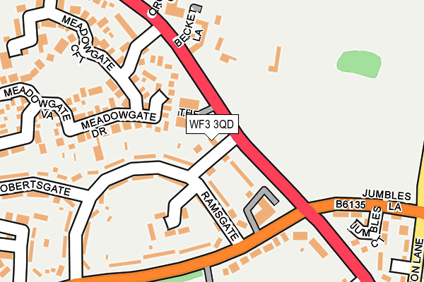 WF3 3QD map - OS OpenMap – Local (Ordnance Survey) WF3 3QD map - OS OpenMap – Local (Ordnance Survey)
