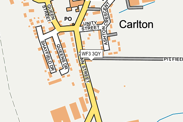 WF3 3QY map - OS OpenMap – Local (Ordnance Survey) WF3 3QY map - OS OpenMap – Local (Ordnance Survey)
