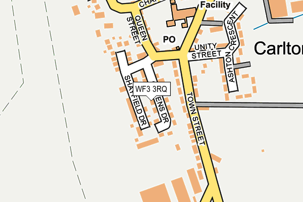 WF3 3RQ map - OS OpenMap – Local (Ordnance Survey) WF3 3RQ map - OS OpenMap – Local (Ordnance Survey)