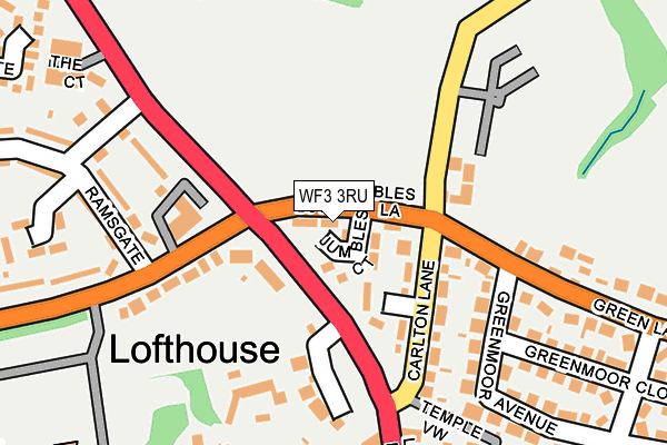 WF3 3RU map - OS OpenMap – Local (Ordnance Survey) WF3 3RU map - OS OpenMap – Local (Ordnance Survey)