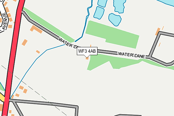 WF3 4AB map - OS OpenMap – Local (Ordnance Survey) WF3 4AB map - OS OpenMap – Local (Ordnance Survey)