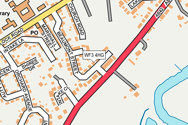WF3 4HG map - OS OpenMap – Local (Ordnance Survey) WF3 4HG map - OS OpenMap – Local (Ordnance Survey)