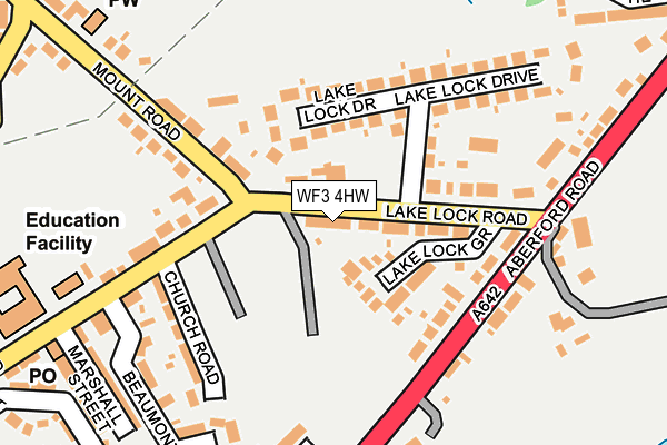 WF3 4HW map - OS OpenMap – Local (Ordnance Survey) WF3 4HW map - OS OpenMap – Local (Ordnance Survey)