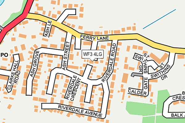 WF3 4LG map - OS OpenMap – Local (Ordnance Survey) WF3 4LG map - OS OpenMap – Local (Ordnance Survey)