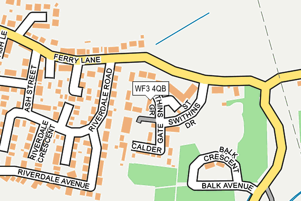WF3 4QB map - OS OpenMap – Local (Ordnance Survey) WF3 4QB map - OS OpenMap – Local (Ordnance Survey)
