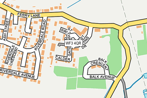WF3 4QR map - OS OpenMap – Local (Ordnance Survey) WF3 4QR map - OS OpenMap – Local (Ordnance Survey)