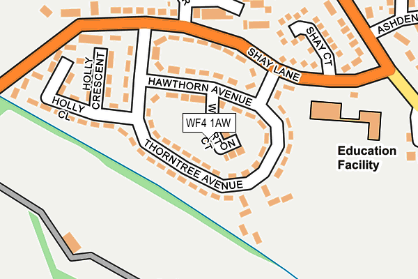 WF4 1AW map - OS OpenMap – Local (Ordnance Survey) WF4 1AW map - OS OpenMap – Local (Ordnance Survey)