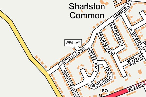 WF4 1AY map - OS OpenMap – Local (Ordnance Survey) WF4 1AY map - OS OpenMap – Local (Ordnance Survey)