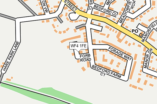 WF4 1FE map - OS OpenMap – Local (Ordnance Survey) WF4 1FE map - OS OpenMap – Local (Ordnance Survey)