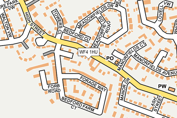 WF4 1HU map - OS OpenMap – Local (Ordnance Survey) WF4 1HU map - OS OpenMap – Local (Ordnance Survey)