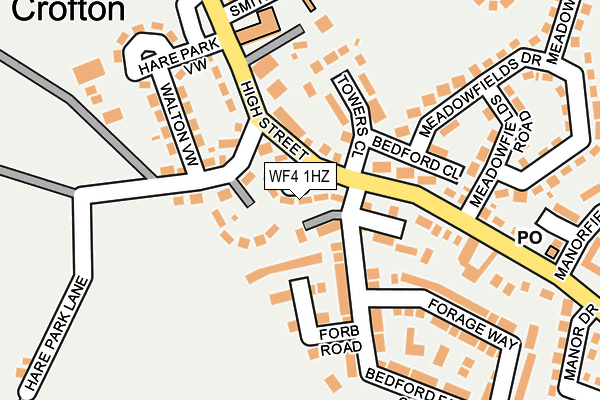 WF4 1HZ map - OS OpenMap – Local (Ordnance Survey) WF4 1HZ map - OS OpenMap – Local (Ordnance Survey)