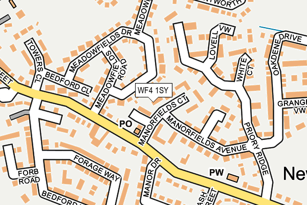 WF4 1SY map - OS OpenMap – Local (Ordnance Survey) WF4 1SY map - OS OpenMap – Local (Ordnance Survey)