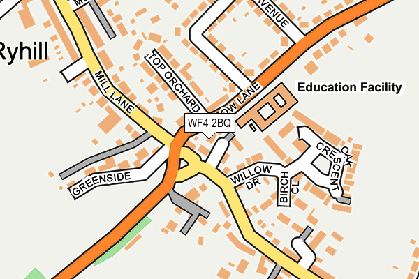 WF4 2BQ map - OS OpenMap – Local (Ordnance Survey) WF4 2BQ map - OS OpenMap – Local (Ordnance Survey)
