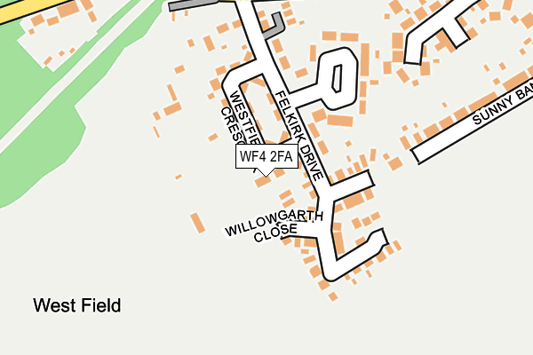 WF4 2FA map - OS OpenMap – Local (Ordnance Survey) WF4 2FA map - OS OpenMap – Local (Ordnance Survey)