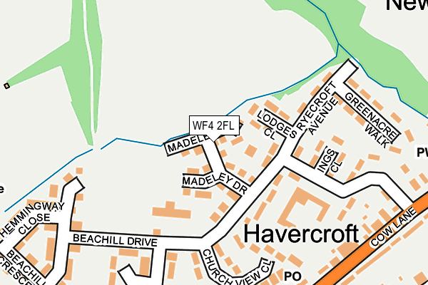 WF4 2FL map - OS OpenMap – Local (Ordnance Survey) WF4 2FL map - OS OpenMap – Local (Ordnance Survey)