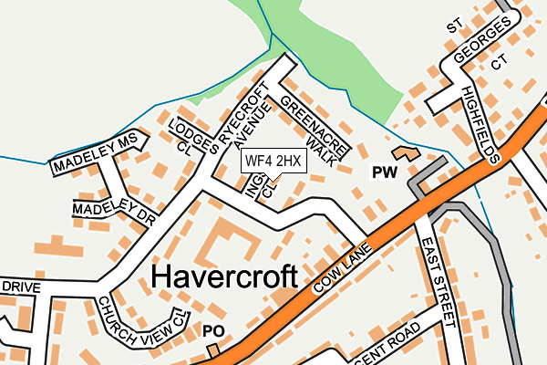 WF4 2HX map - OS OpenMap – Local (Ordnance Survey) WF4 2HX map - OS OpenMap – Local (Ordnance Survey)