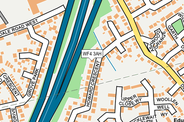 WF4 3AH map - OS OpenMap – Local (Ordnance Survey) WF4 3AH map - OS OpenMap – Local (Ordnance Survey)
