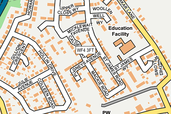 WF4 3FT map - OS OpenMap – Local (Ordnance Survey) WF4 3FT map - OS OpenMap – Local (Ordnance Survey)
