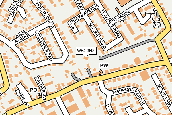 WF4 3HX map - OS OpenMap – Local (Ordnance Survey) WF4 3HX map - OS OpenMap – Local (Ordnance Survey)