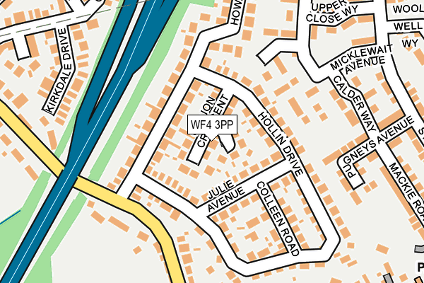 WF4 3PP map - OS OpenMap – Local (Ordnance Survey) WF4 3PP map - OS OpenMap – Local (Ordnance Survey)