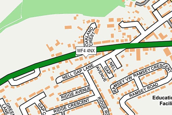 WF4 4NX map - OS OpenMap – Local (Ordnance Survey) WF4 4NX map - OS OpenMap – Local (Ordnance Survey)