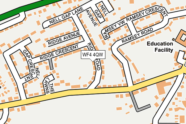 WF4 4QW map - OS OpenMap – Local (Ordnance Survey) WF4 4QW map - OS OpenMap – Local (Ordnance Survey)